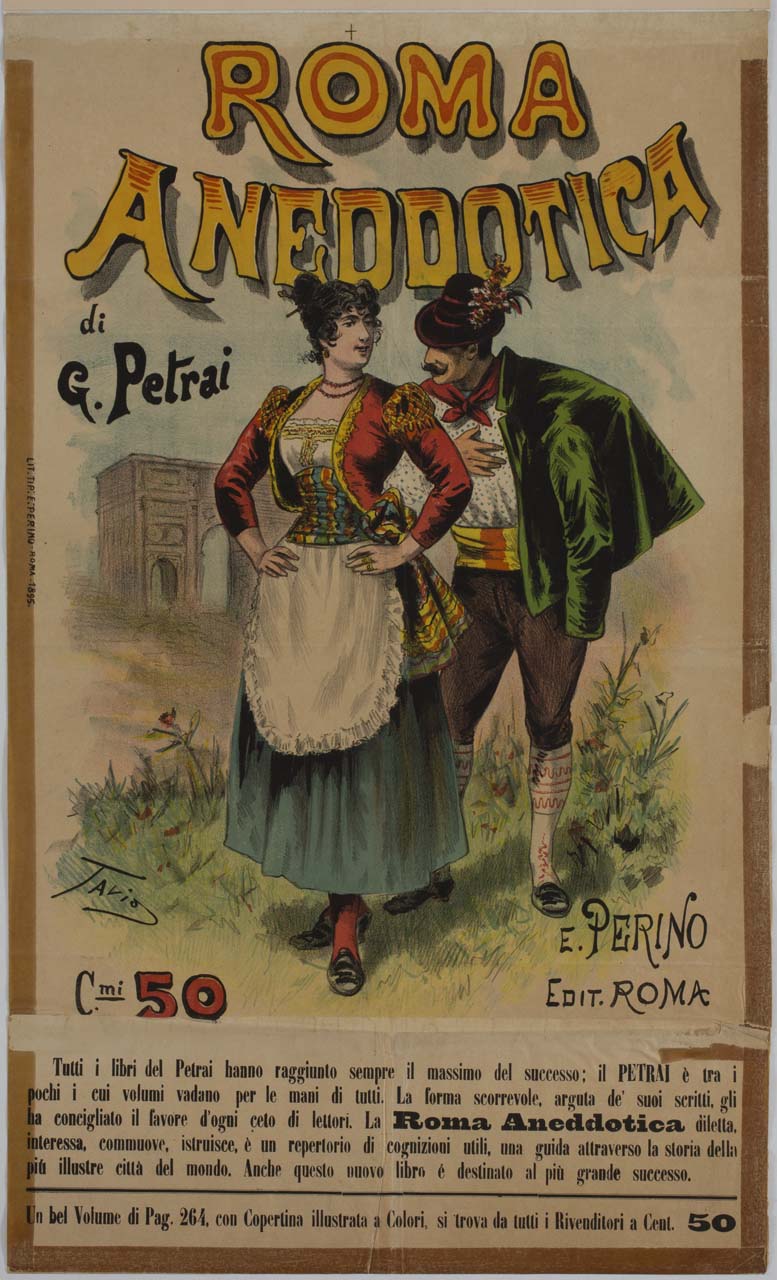 uomo e donna in abiti popolari (manifesto, stampa composita) di Rodella Ottavio detto Tavio (sec. XIX)