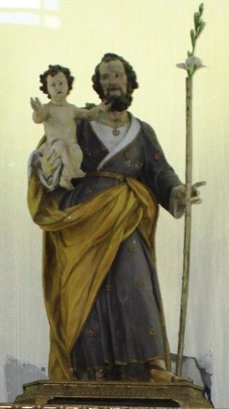 San Giuseppe e Gesù Bambino (statua, elemento d'insieme) - ambito campano (sec. XIX)