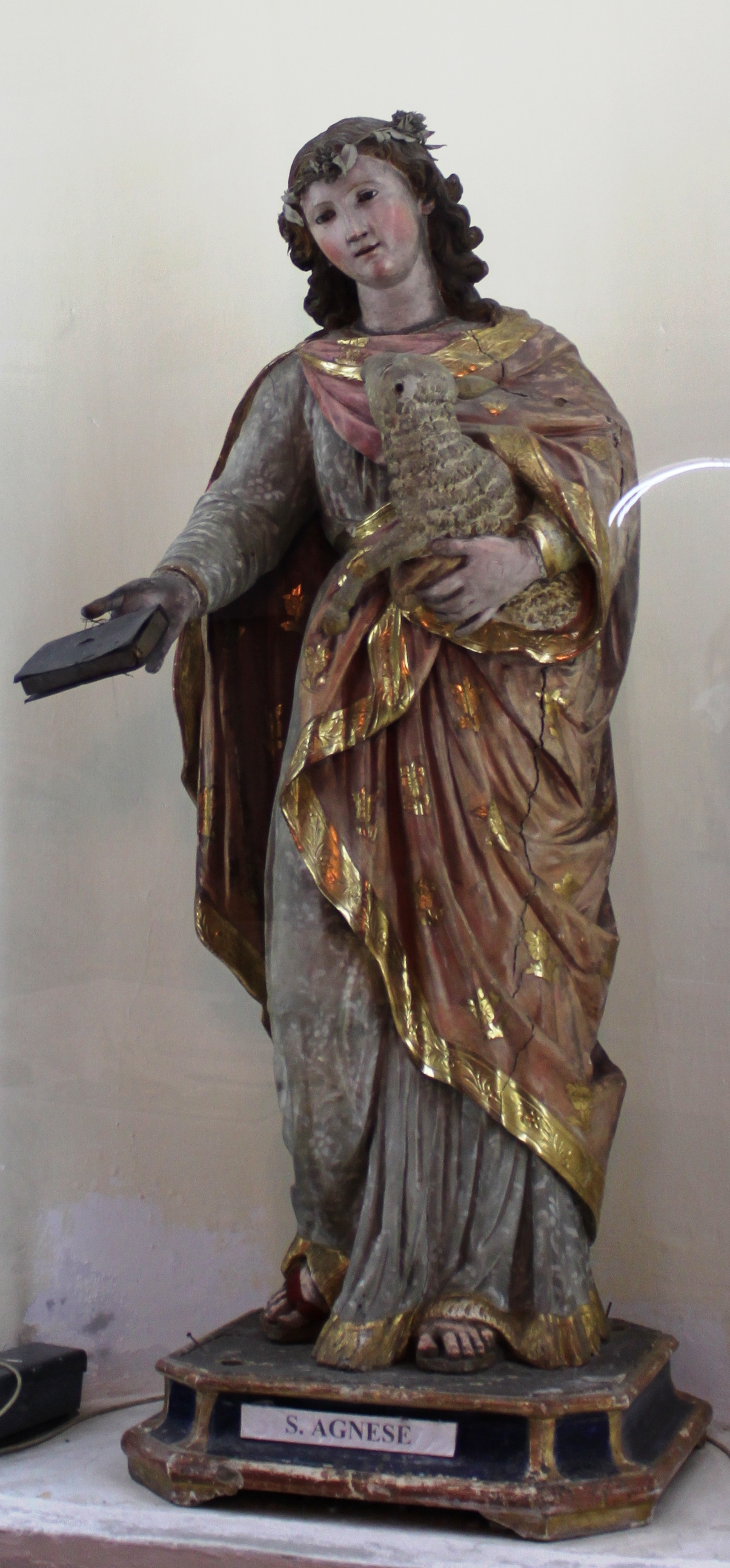 Santa Agnese (statua, elemento d'insieme) - ambito campano (sec. XIX)