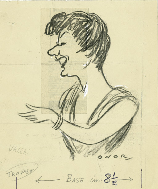 Valeria Valeri (disegno, opera isolata) di Onorato Umberto (attribuito) - ambito italiano (sec. XX)
