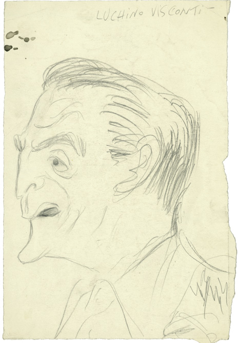 Luchino Visconti (disegno, opera isolata) di Onorato Umberto (attribuito) - ambito italiano (sec. XX)