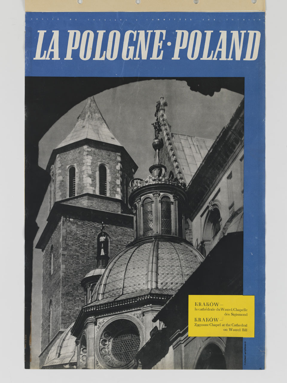 veduta della cappella di Sigismondo della cattedrale di Wawel a Cracovia (manifesto) di Laurman-Waszewska Alicja, Jarzyński Zbigniew (sec. XX)