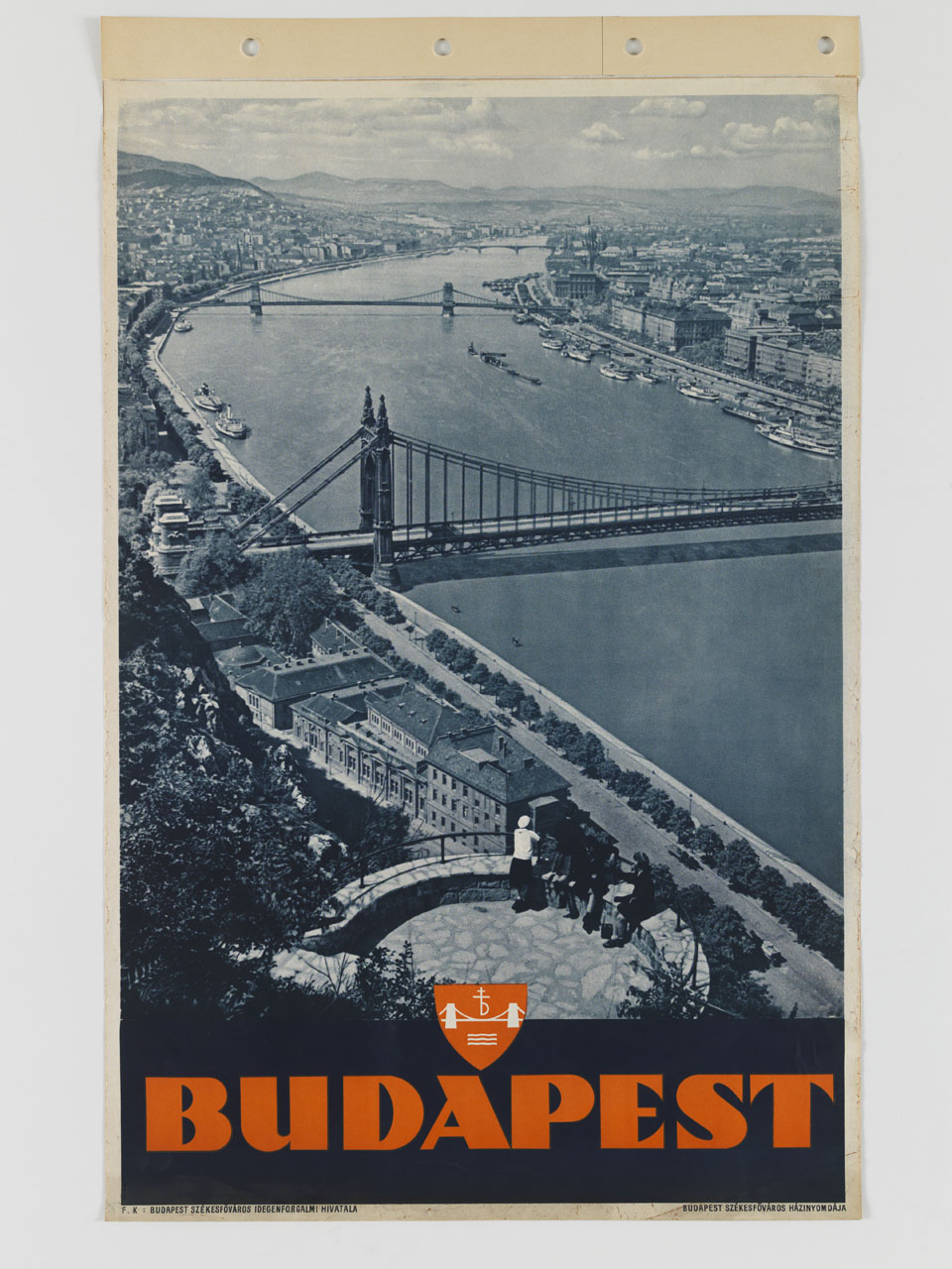 veduta di Budapest dall’alto della collina di Buda (manifesto) - ambito ungherese (sec. XX)