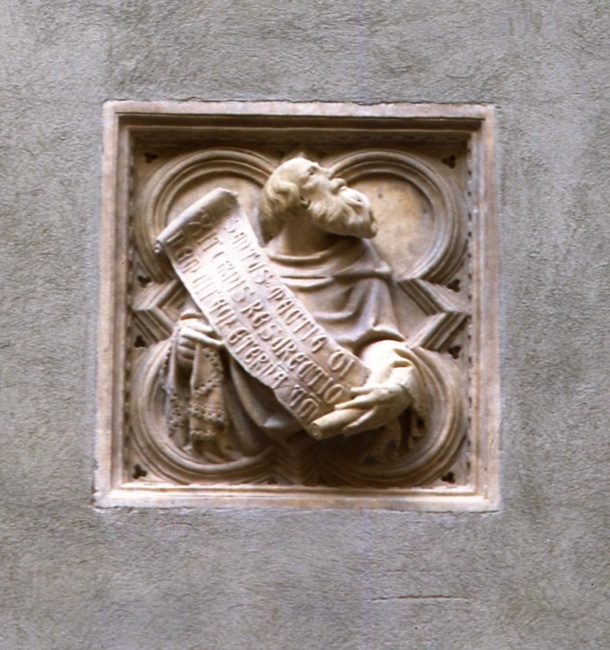San Mattia apostolo (formella) di Giovanni di Balduccio detto Giovanni da Pisa (secondo quarto sec. XIV)