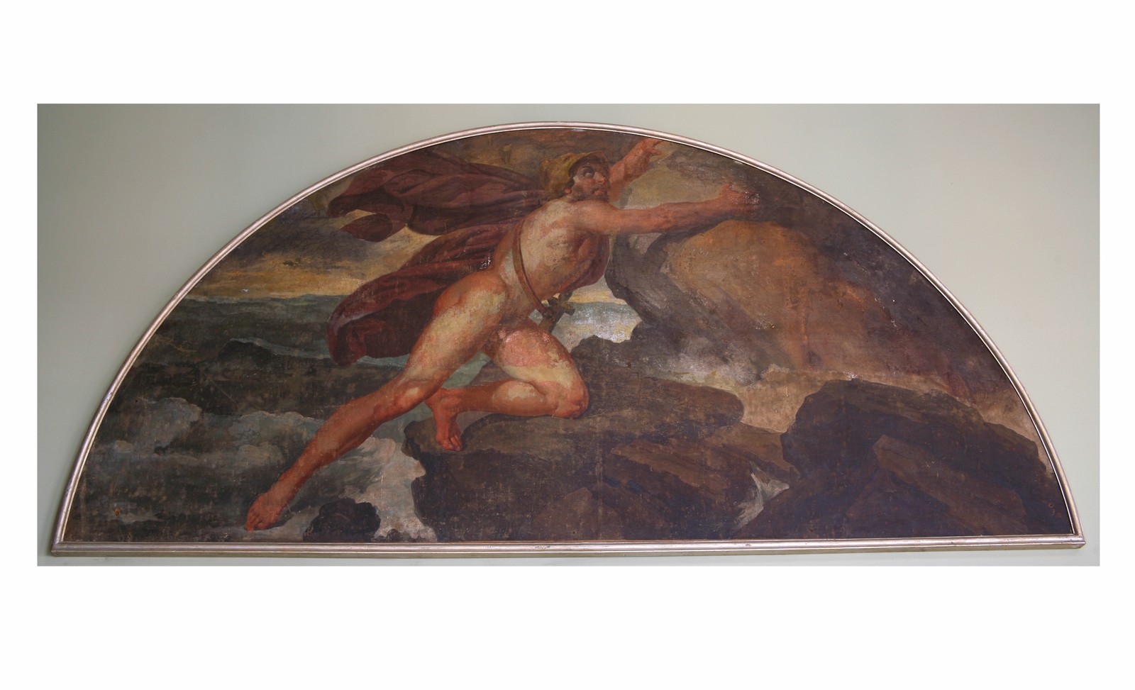 Ercole divide l'Ellesponte, scena mitologica (dipinto, ciclo) di Francesco Podesti (attribuito) (secondo quarto XIX secolo)