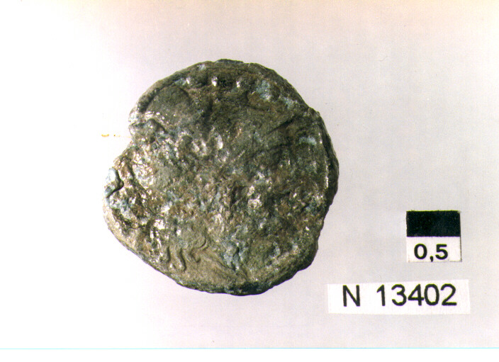 R: effige di Minerva elmata, sopra il segno del valore oooo/V: prua di nave, sotto oooo, sopra ROMA (moneta, triente) (sec. III a.C)