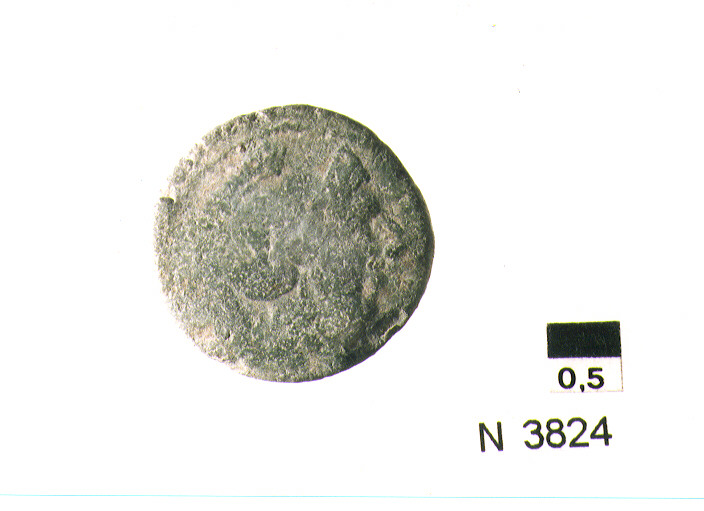 R/ testa di Minerva elmata; V/ prua a destra, sopra iscrizione (moneta, triente) (sec. I a.C)
