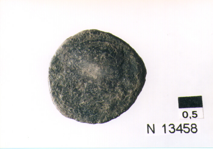 R/ testa di Apollo a destra(?); V/ toro androcefalo incoronato da Vittoria(?) (moneta, litra) (sec. III a.C)