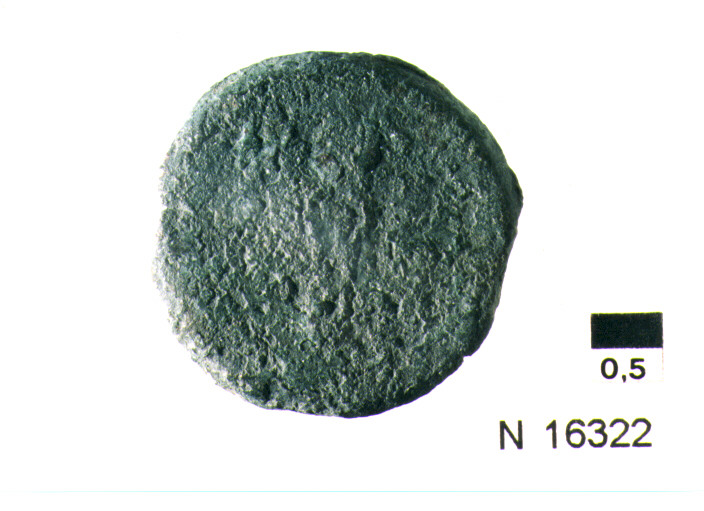 R/ illeggibile; V/ prua di nave a destra (moneta, semisse) (sec. III a.C)