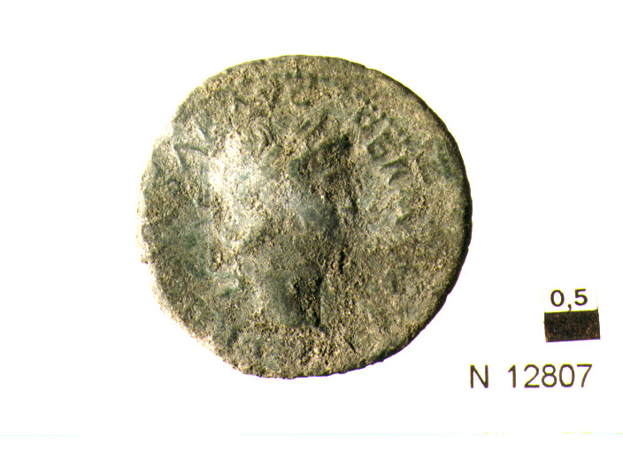 R/ testa laureata di Nerone a destra; V/ Vittoria alata che avanza verso sinistra con palladium (moneta, asse) (sec. I d.C)