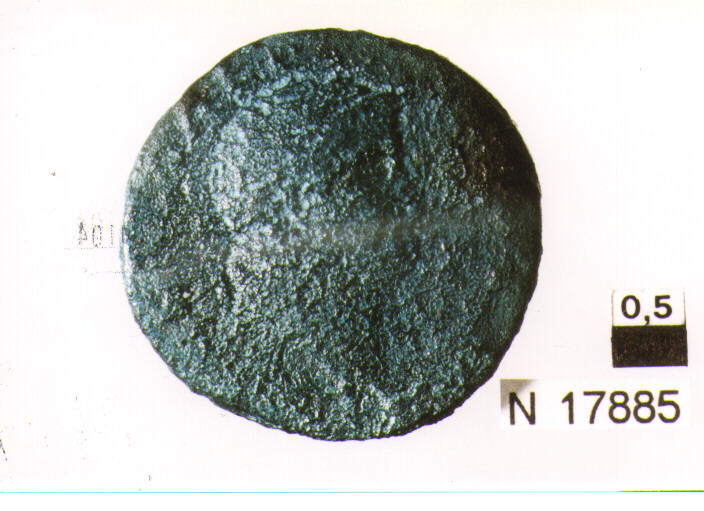 R/ testa laureata di Nerone a destra; V/ tempio di Giano con porta a destra (moneta, asse) (sec. I d.C)
