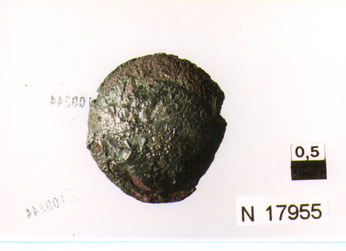 R/ non identificabile; V/ toro androcefalo a destra, incoronato da Vittoria (moneta, litra) (sec. III a.C)