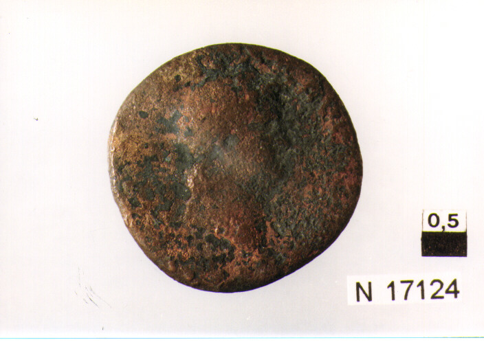 R/testa laureata di Nerone a destra; V/ tempio di Giano(?) (moneta, asse) (sec. I d.C)