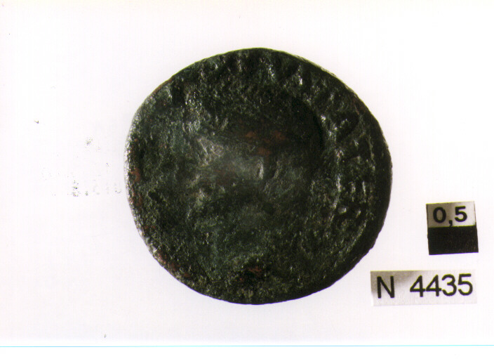 R/ tesa di Augusto radiata a sinistra; V/ fulmine verticale (moneta, asse) (sec. I d.C)