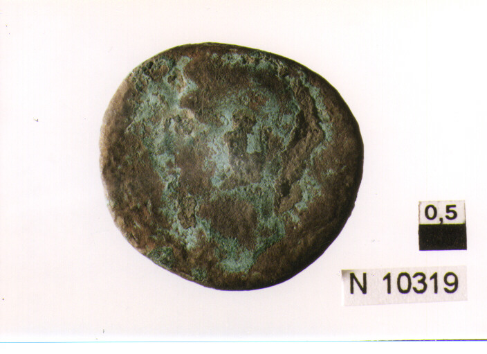 R/ testa di Augusto a sinistra; V/ aquila stante al centro con ali spiegate (moneta, asse) (sec. I d.C)