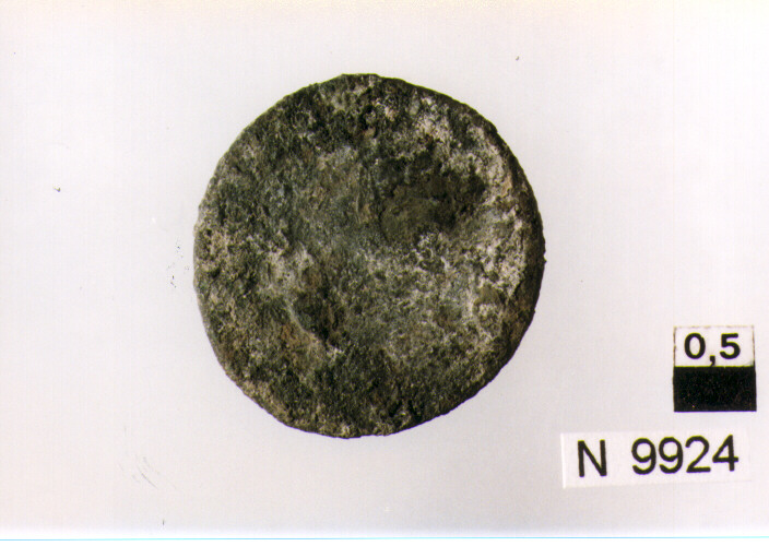 R/ teeseta di Apollo a sinistra; V/ toro androcefalo incoronato da vittoria lettere sotto il toro (moneta, litra) (sec. III a.C)