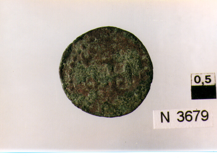 R/ croce patente; V/ illeggibile (moneta, cavallo) (secc. XVI/ XVII d.C)
