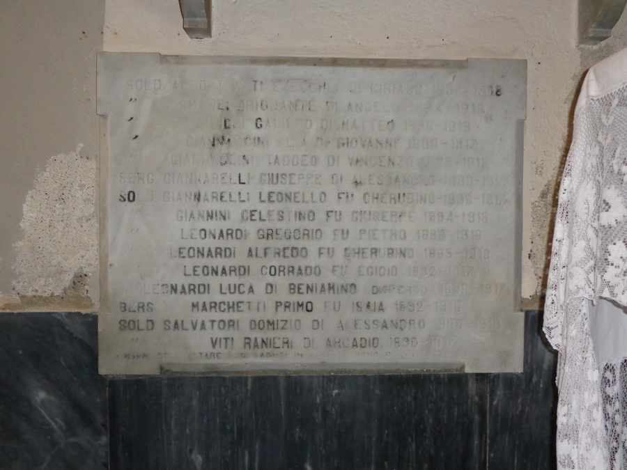 lapide commemorativa ai caduti - ambito toscano (secondo quarto Sec. XX)