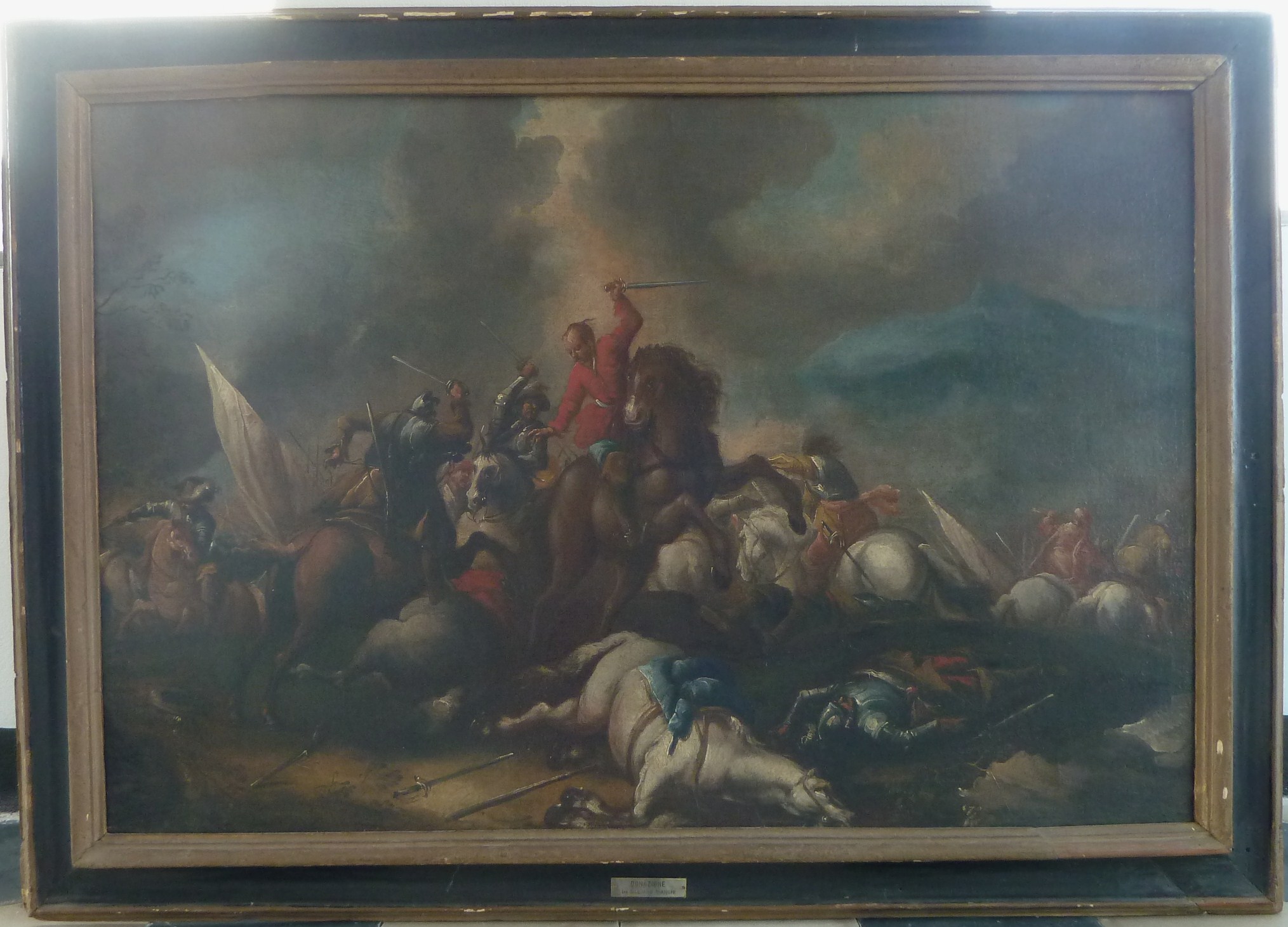 Battaglia, battaglia navale (dipinto, opera isolata) di Calza Antonio (attribuito) (seconda metà Sec. XVII)