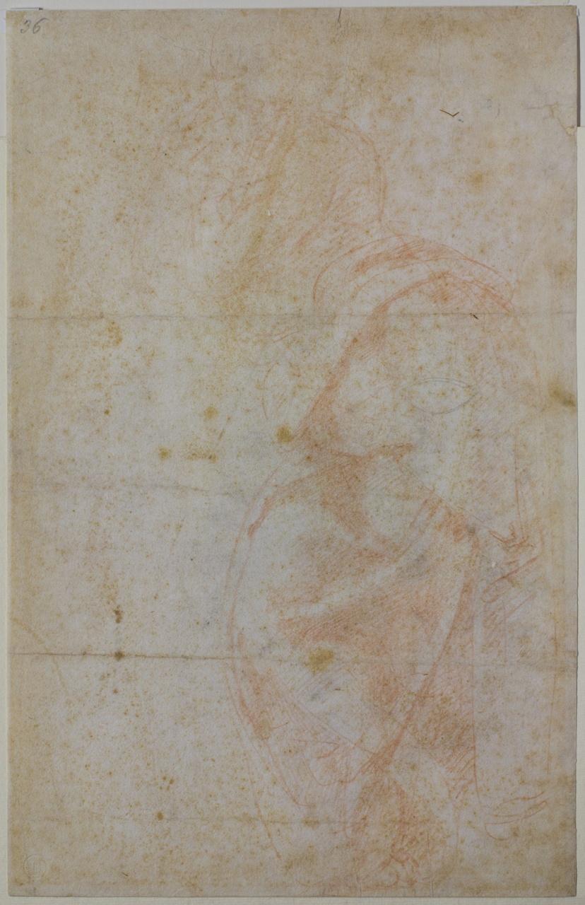 studi di figura (disegno) di Buonarroti Michelangelo (attribuito) (sec. XVI)