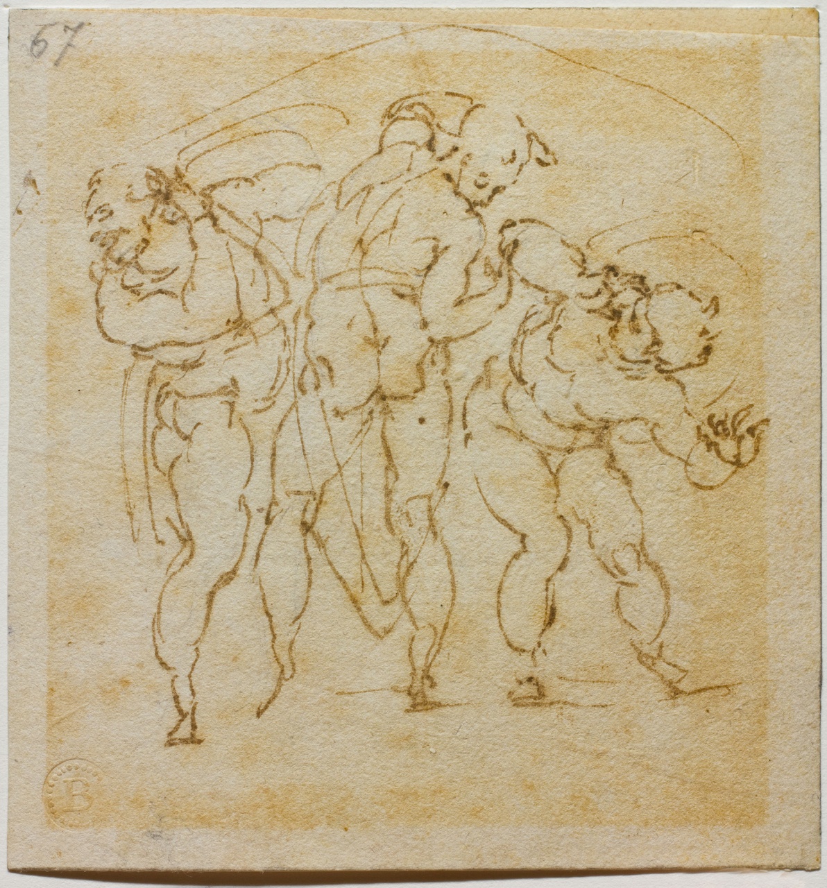 studio di figure per una Trasfigurazione (disegno) di Buonarroti Michelangelo (sec. XVI)