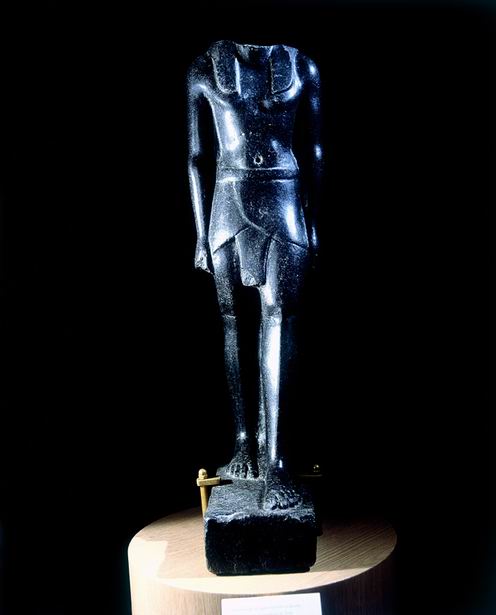 figura regale maschile (statua egizia) - arte tardo tolemaica (sec. I a.C)