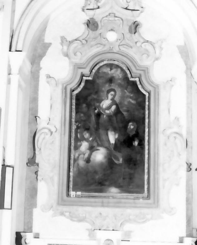 Madonna con Santo francescano (dipinto, opera isolata) - ambito calabrese (fine/ inizio secc. XVIII/ XIX)