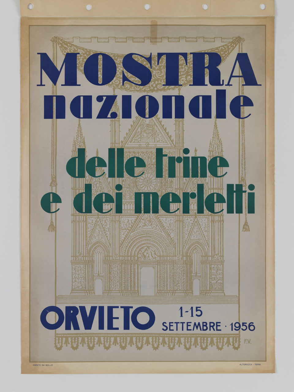 stendardo con il duomo di Orvieto (manifesto) - ambito italiano (sec. XX)