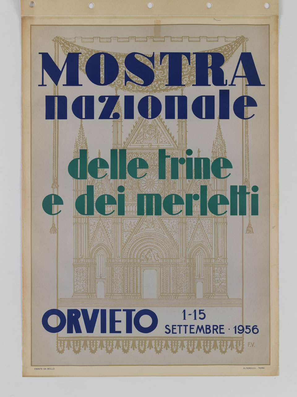 stendardo con il duomo di Orvieto (manifesto) - ambito italiano (sec. XX)