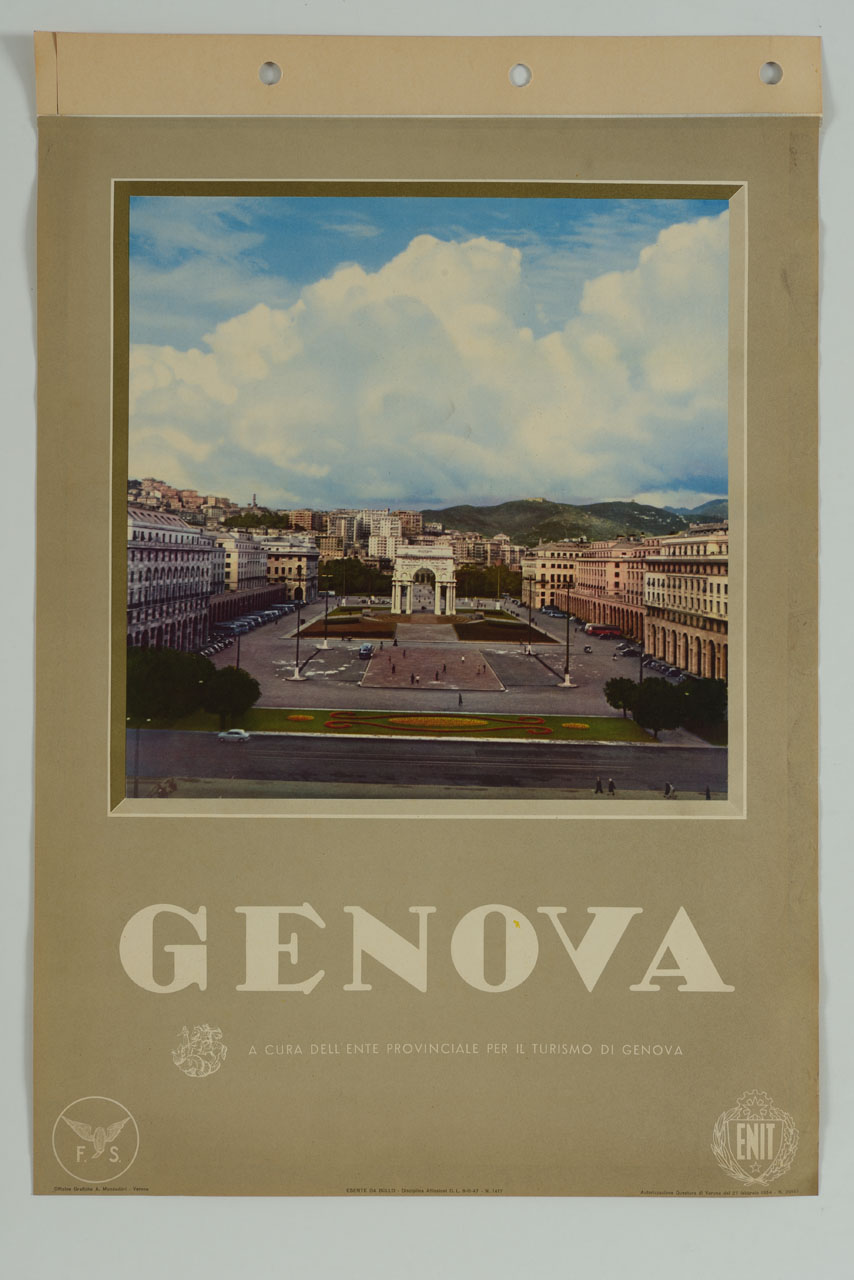 vista di Piazza della Vittoria di Genova (manifesto) - ambito italiano (sec. XX)