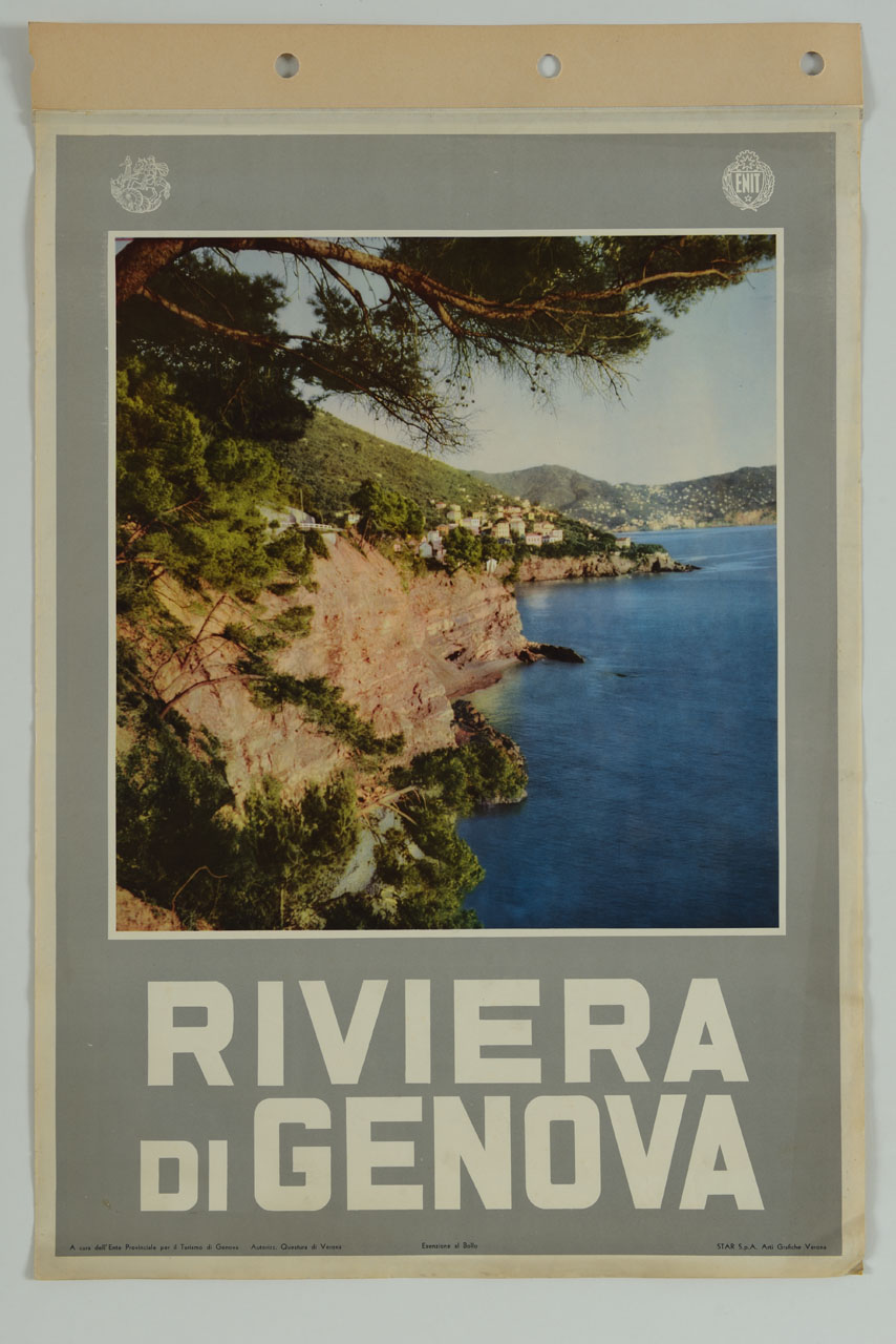 vista della Riviera di Genova (manifesto) - ambito italiano (sec. XX)