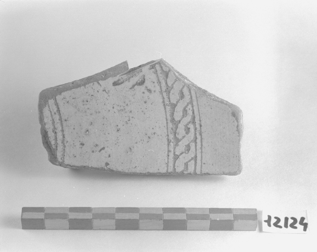 motivo decorativo (piatto, frammento) - bottega bizantina (sec. XII)