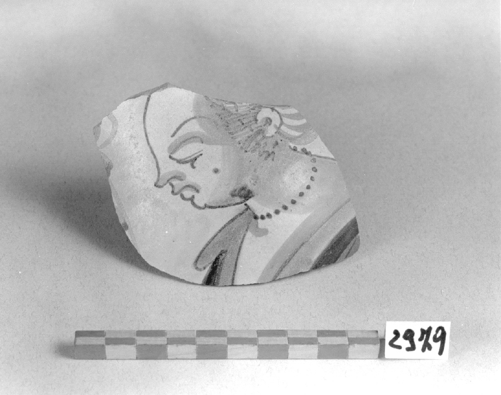 figura femminile (boccale, frammento) - produzione veneziana (secc. XVI/ XVII)