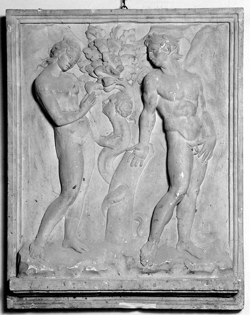 Adamo ed Eva nel paradiso terrestre (rilievo, serie) - produzione italiana (primo quarto sec. XIX)
