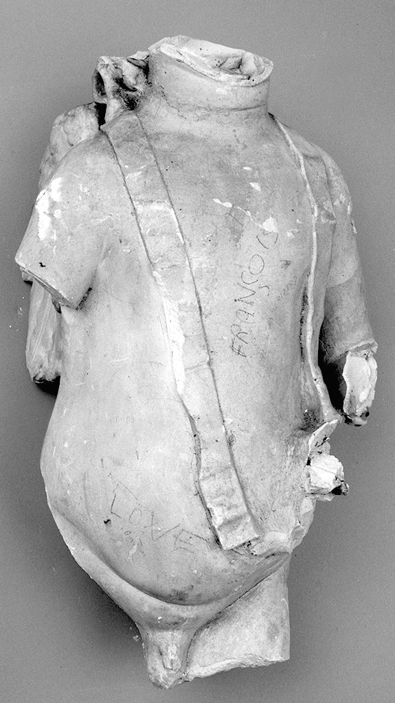 angelo reggistemma (statua, frammento) - produzione toscana (sec. XIX)