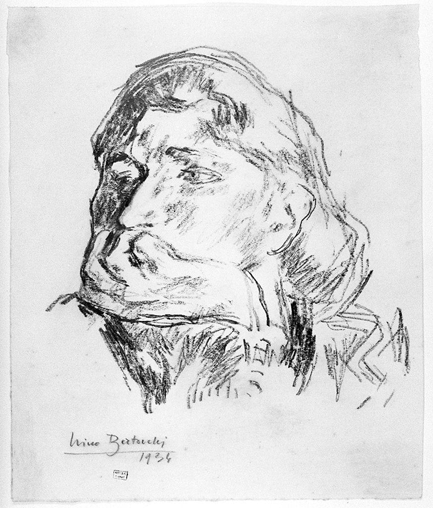 ritratto d'uomo (disegno) di Bertocchi Giuseppe detto Nino Bertocchi (sec. XX)