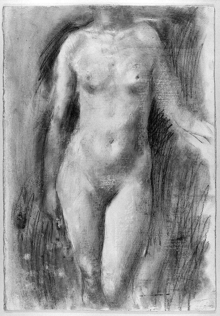figura femminile nuda (disegno) di Vagnetti Gianni (sec. XX)
