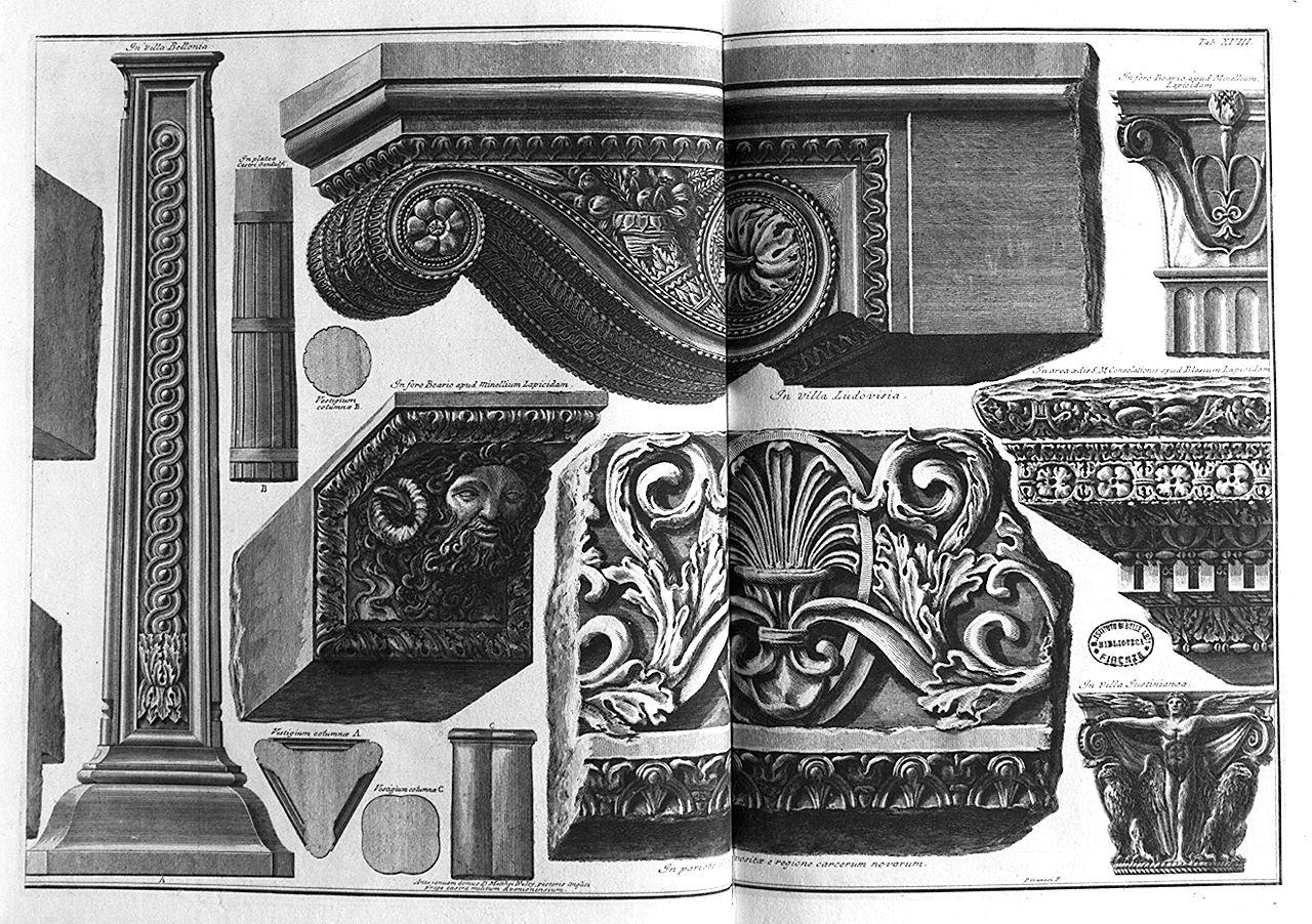 elementi architettonici (stampa) di Piranesi Giovanni Battista (sec. XVIII)