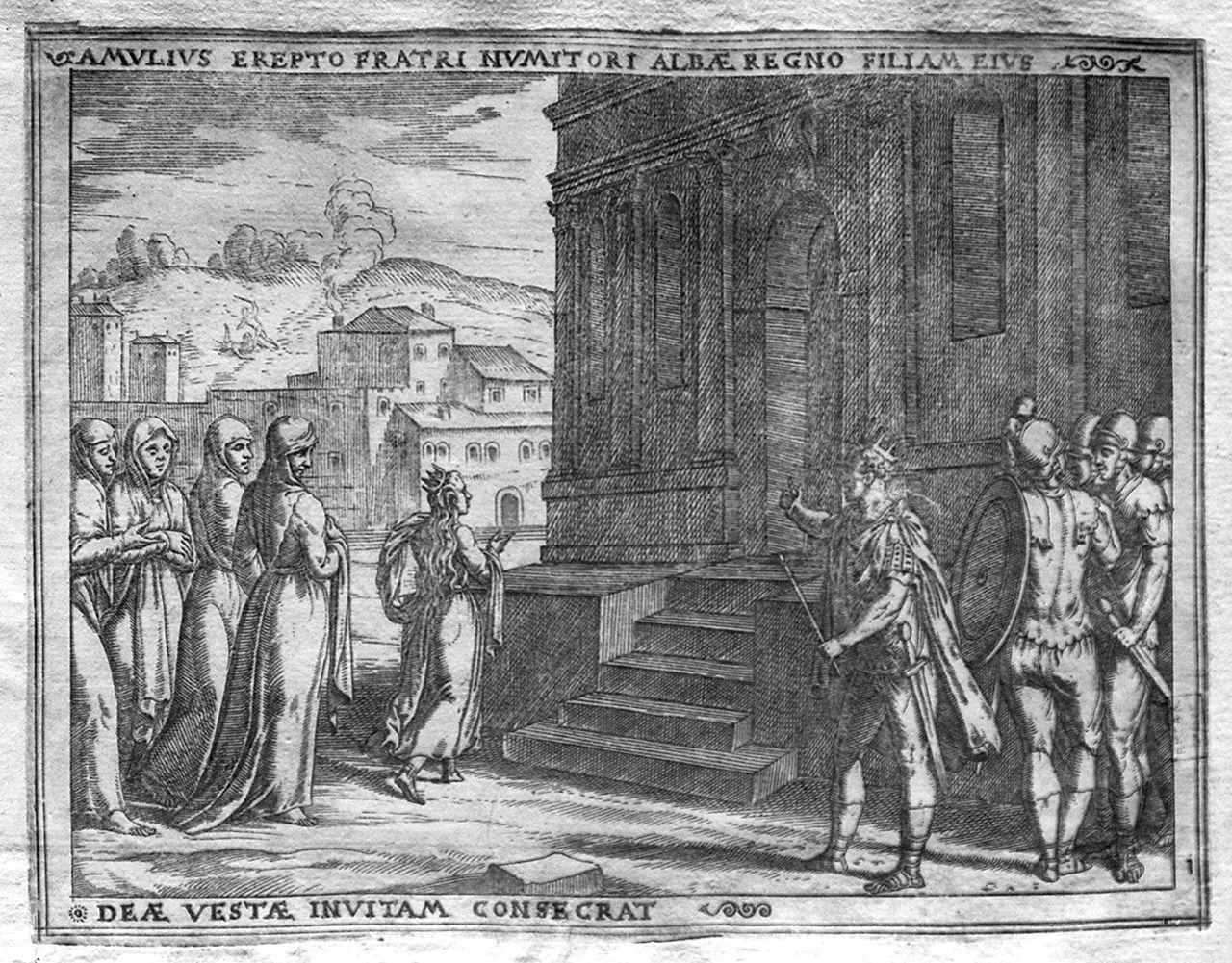 storie di Romolo (stampa smarginata, serie) di Fontana Giovanni Battista (sec. XVI)
