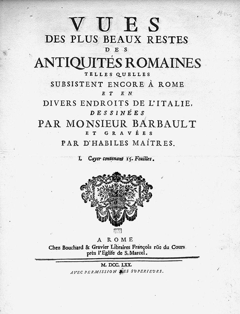 motivo decorativo floreale (stampa) di Barbault Jean (sec. XVIII)