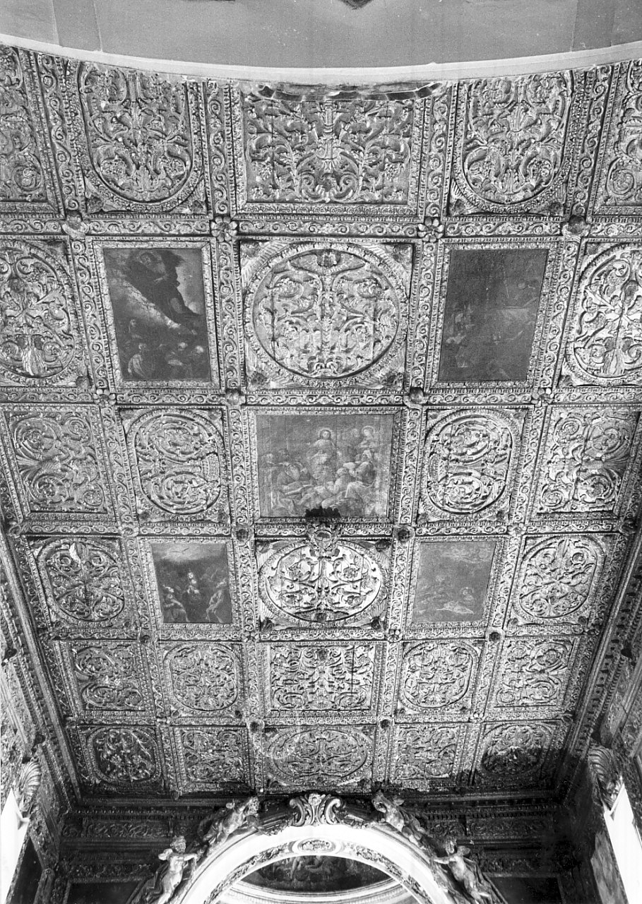 soffitto a cassettoni, opera isolata - bottega Italia meridionale (fine/ inizio secc. XVII/ XVIII)