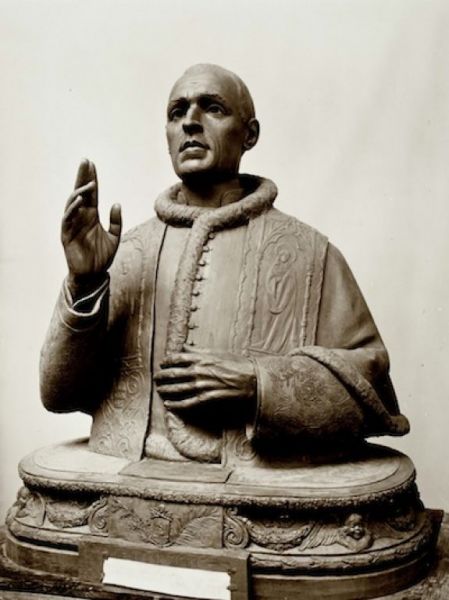 Busto-ritratto di Pio XII, Ritratto (scultura, opera isolata) di Hendrik Christian Andersen (metà XX)