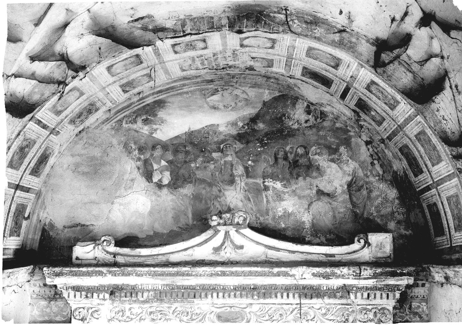 Mantova - Architetture - Dipinti murali - Restauri (negativo) di Anonimo - ambito mantovano-veronese (XX)
