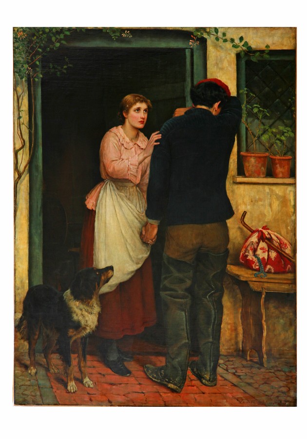 Auld Robin Grey, Scena d'esterno (dipinto) di Jopling Louise (sec. XIX)