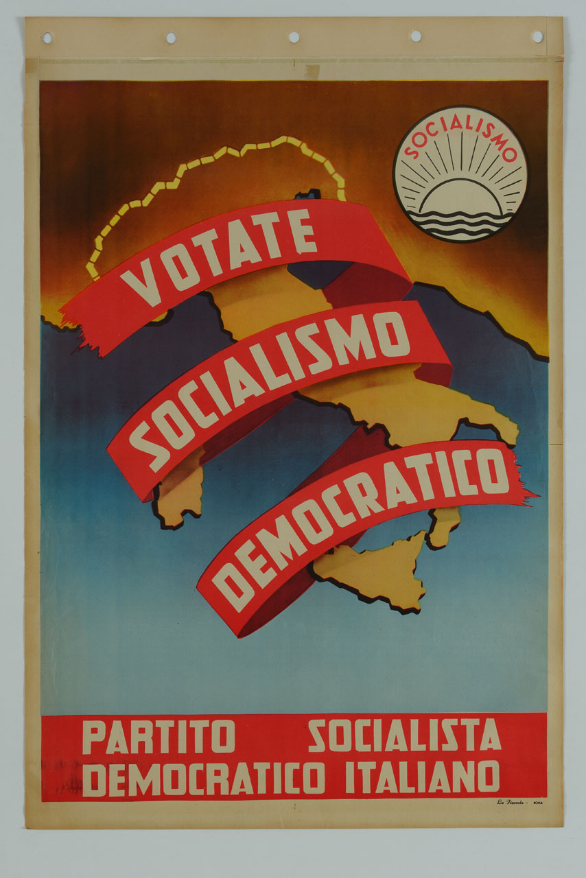 carta geografica dell'Italia (manifesto) - ambito italiano (sec. XX)