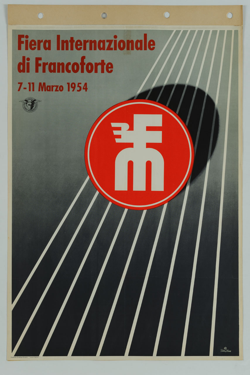 logo della Fiera Internazionale di Francoforte (manifesto) di Deriss Erwin (sec. XX)