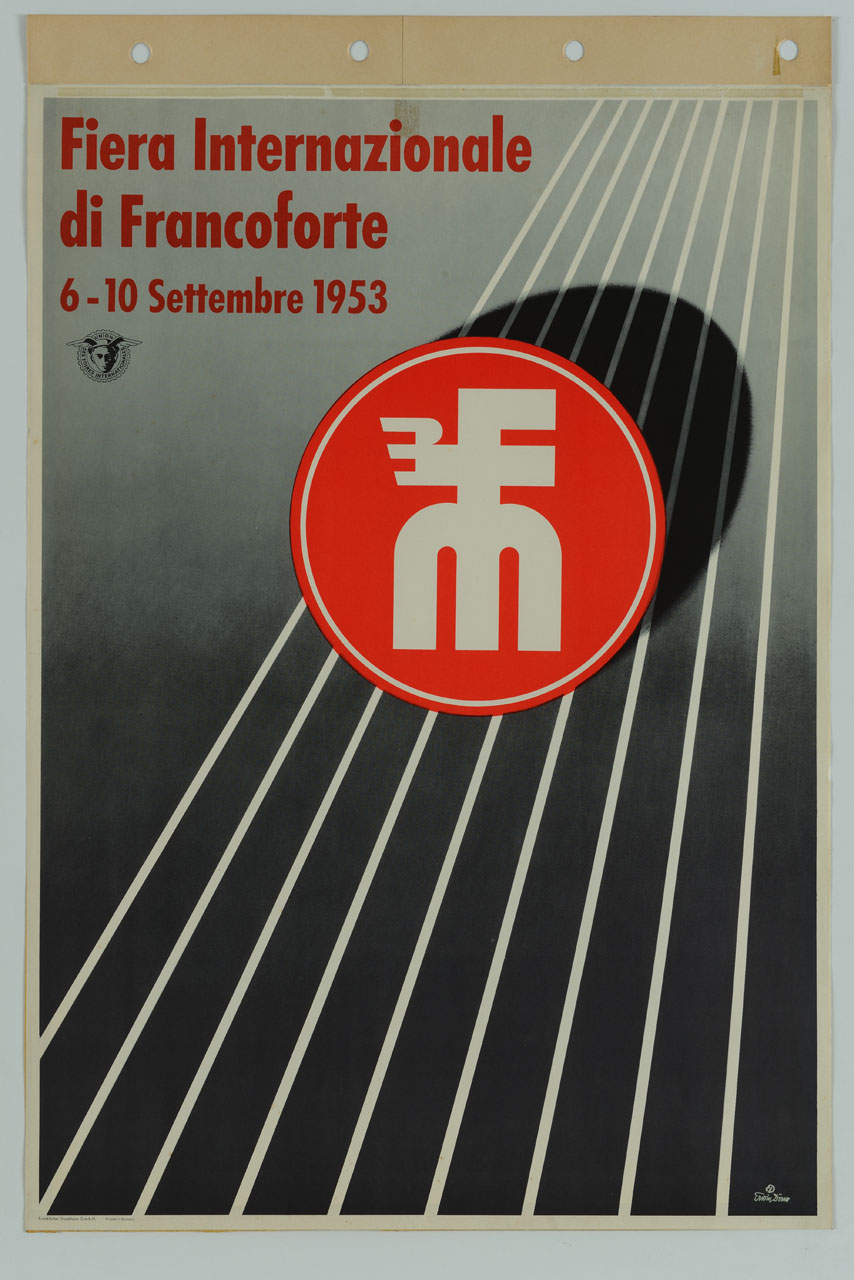 logo della Fiera Internazionale di Francoforte (manifesto) di Deriss Erwin (sec. XX)