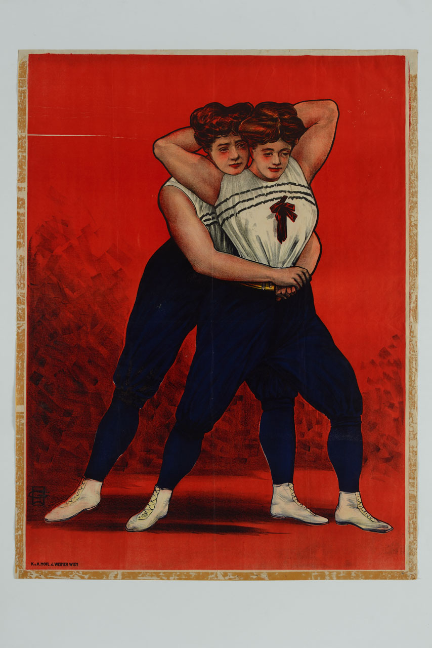 due donne impegnate nella lotta (stampa) - ambito austriaco (fine/ inizio secc. XIX-XX)