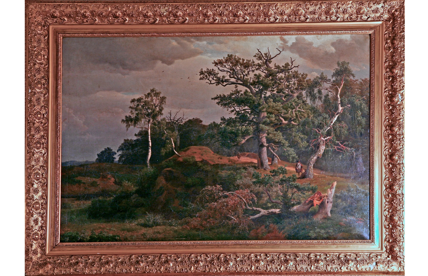 Paesaggio, Paesaggio (dipinto) di Donnini Emilio (attribuito) (metà sec. XIX)
