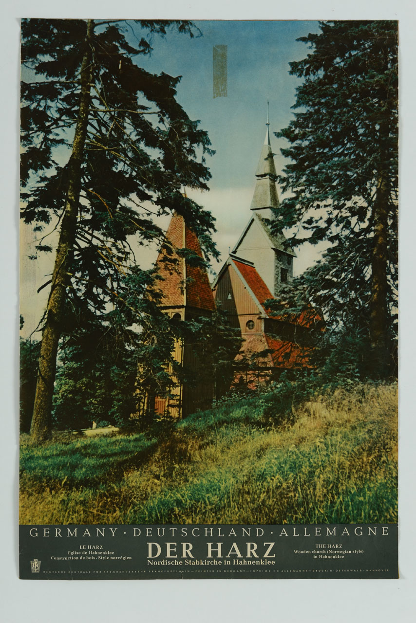 chiesa di legno nell'Harz (manifesto) - ambito tedesco (metà sec. XX)